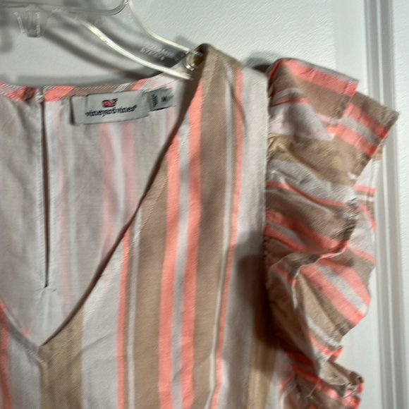 Vineyard Vines Striped Smocked Dress- M - Picture 2 of 5